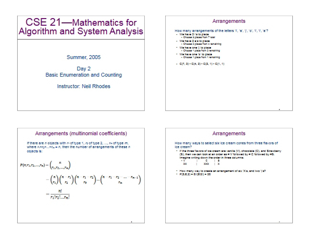 Principles of Enumeration