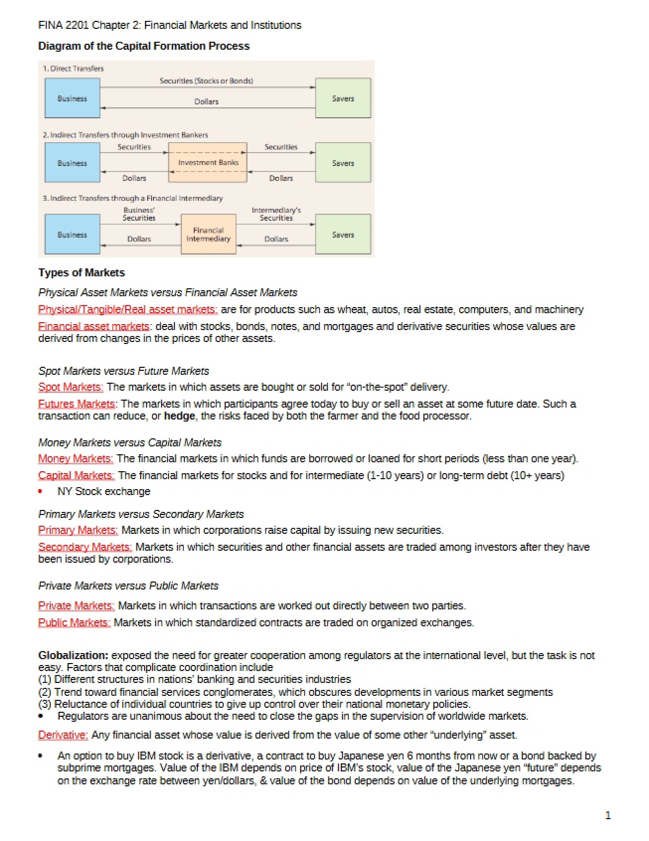 Institutions and Financial Markets Chapter 2