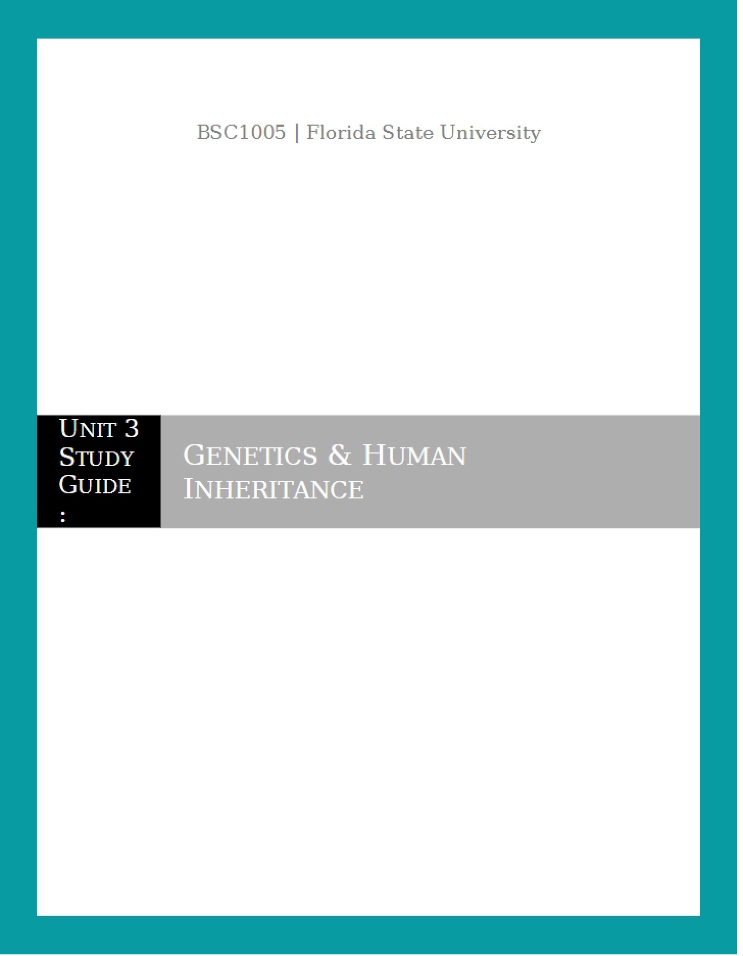 Principles of Human Genetic Inheritance