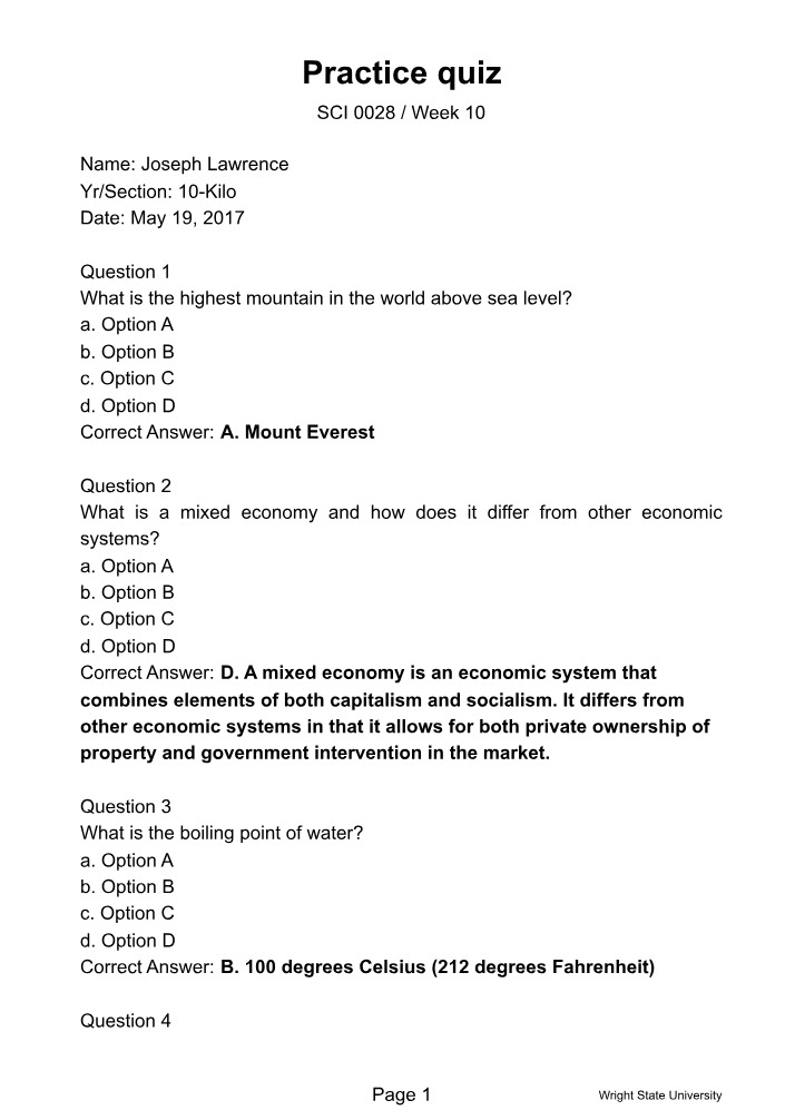 SCI0028 Practice Quiz Module 1