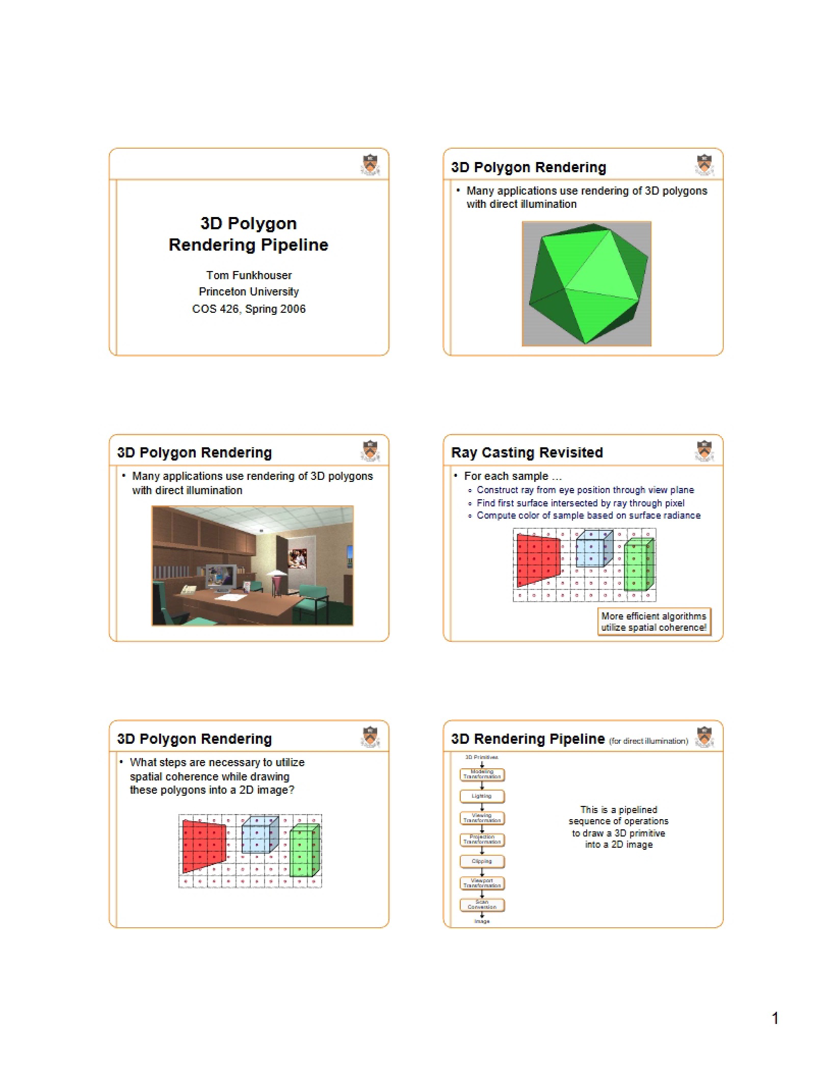 Pipeline for Rendering 3D Polygons - 17 Pages