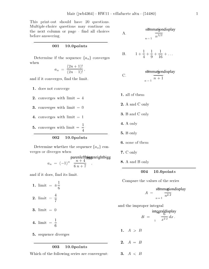 Homework 11 Problems