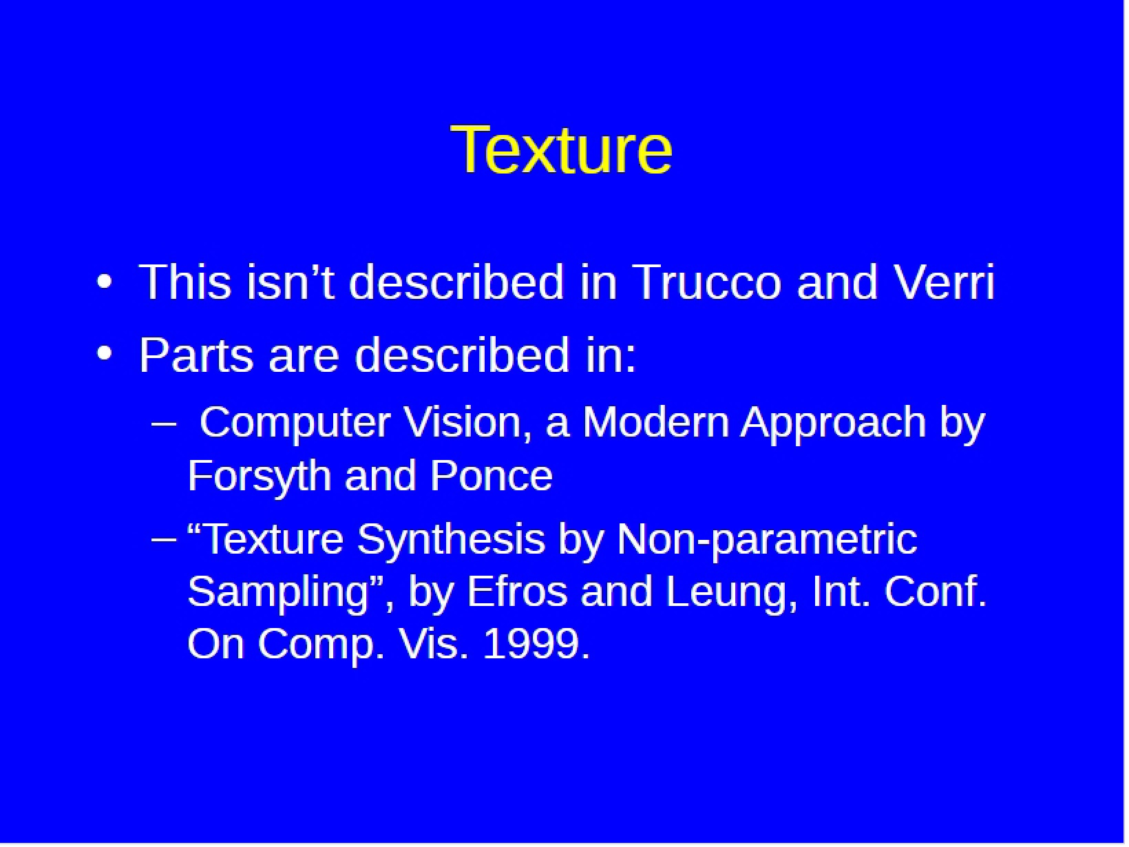 Texture Concepts
