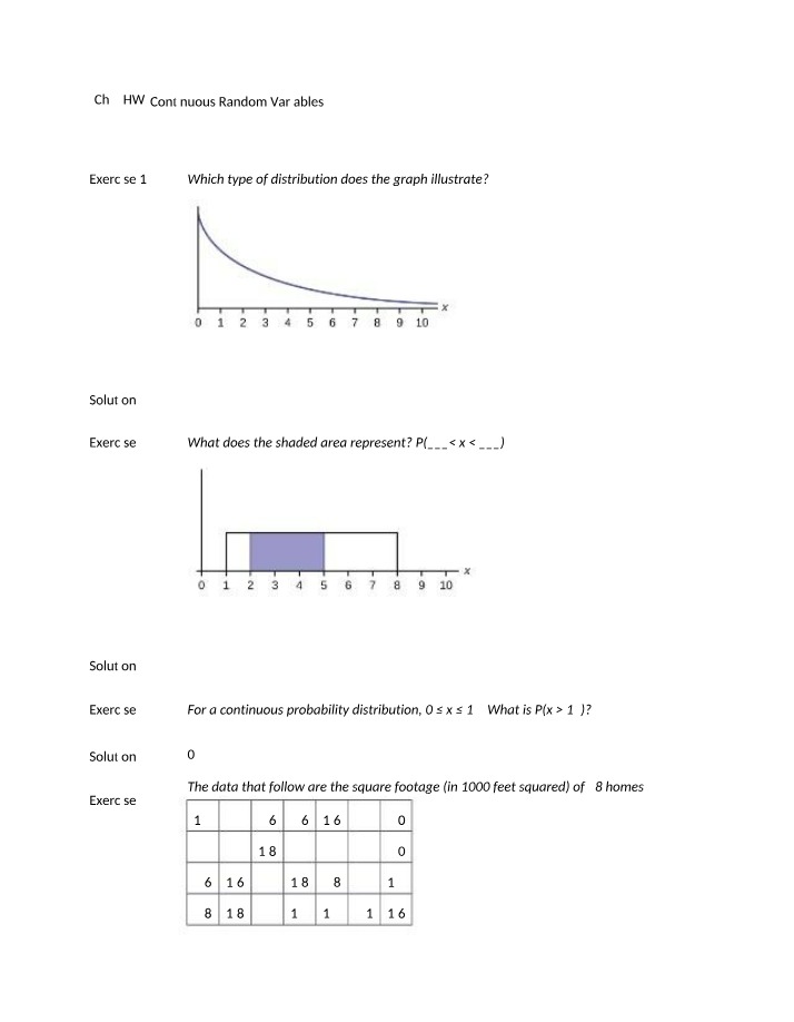 Distributions of Continuous Random Variables