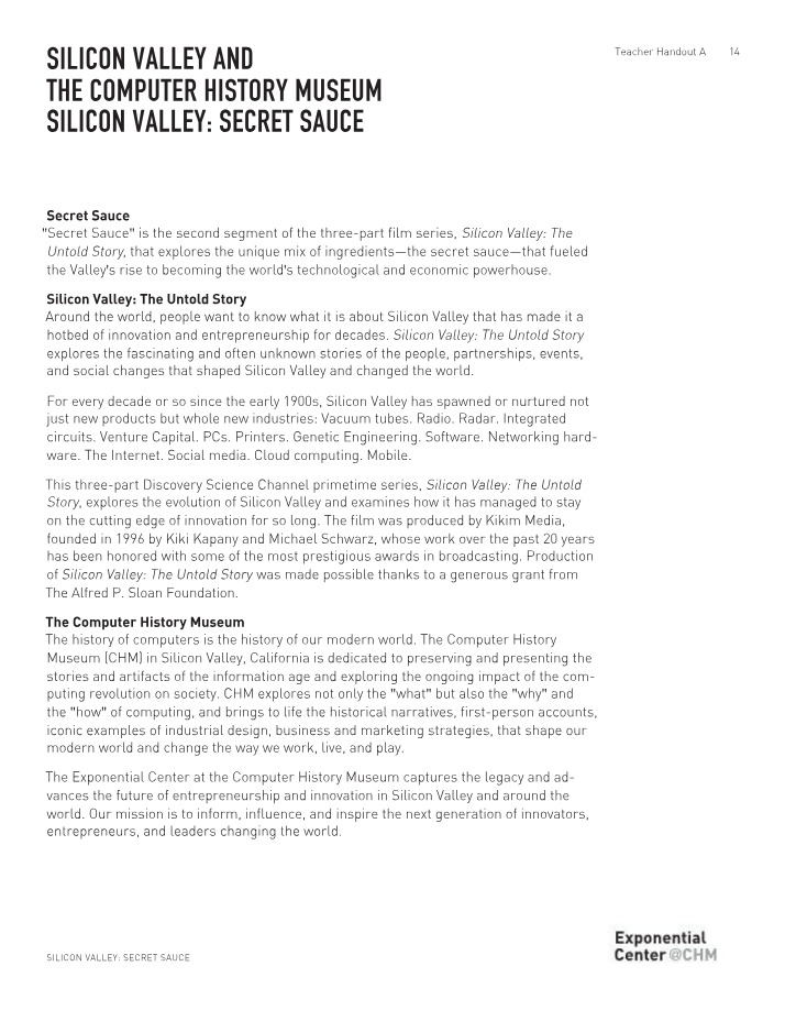 Silicon Valley's Secret Sauce - The Untold Story