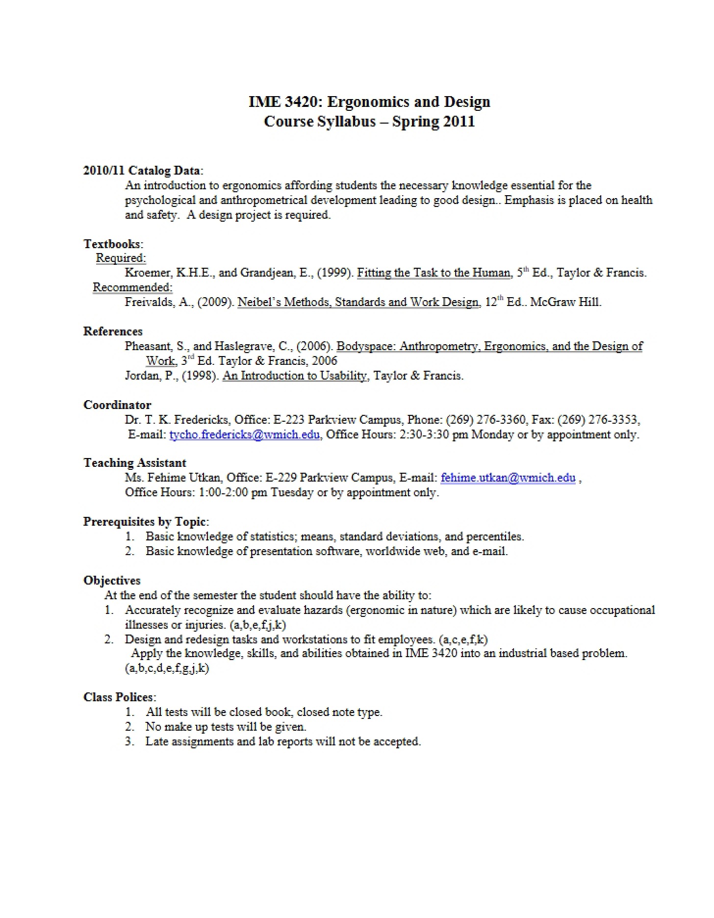Course Syllabus