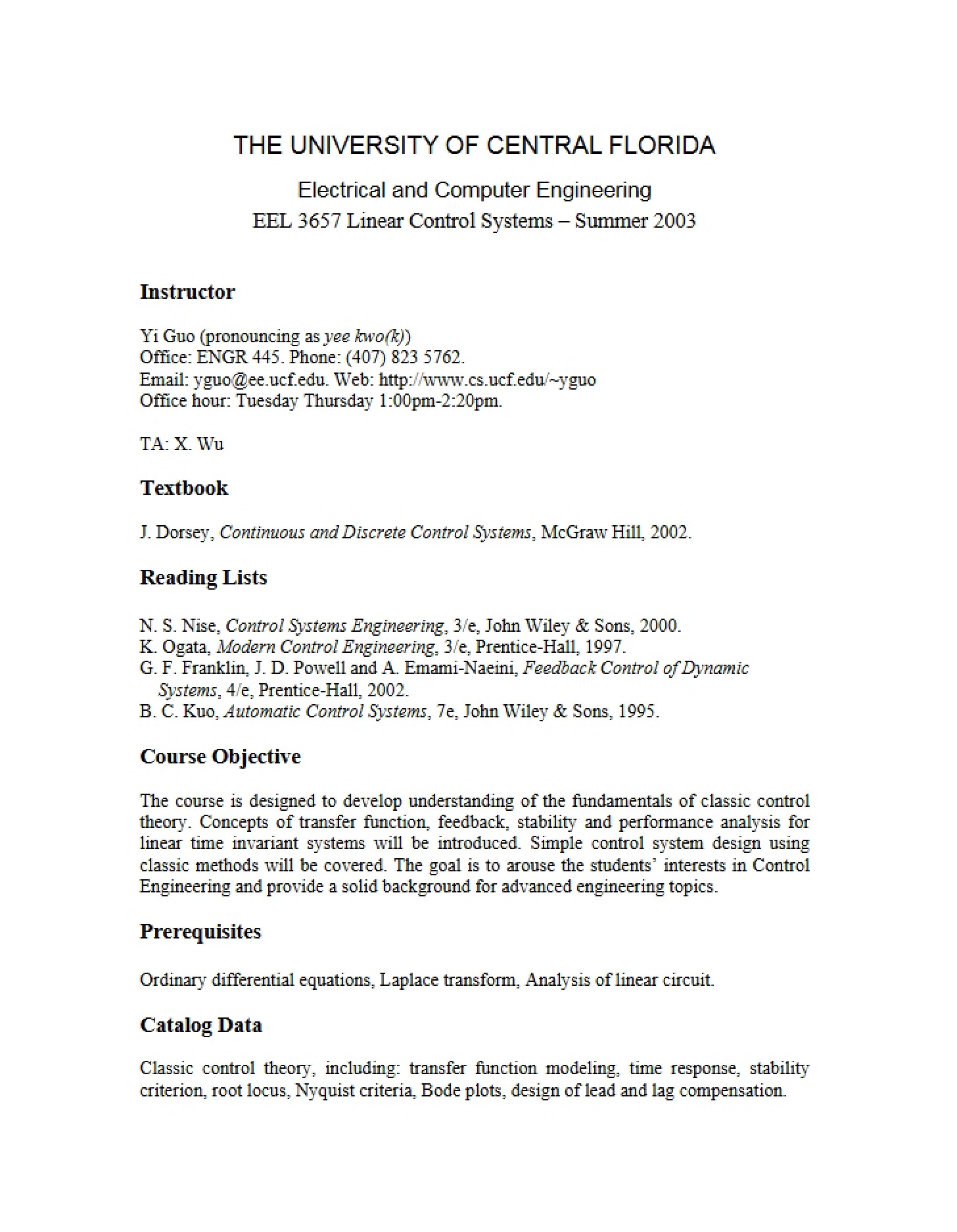 Course Overview
