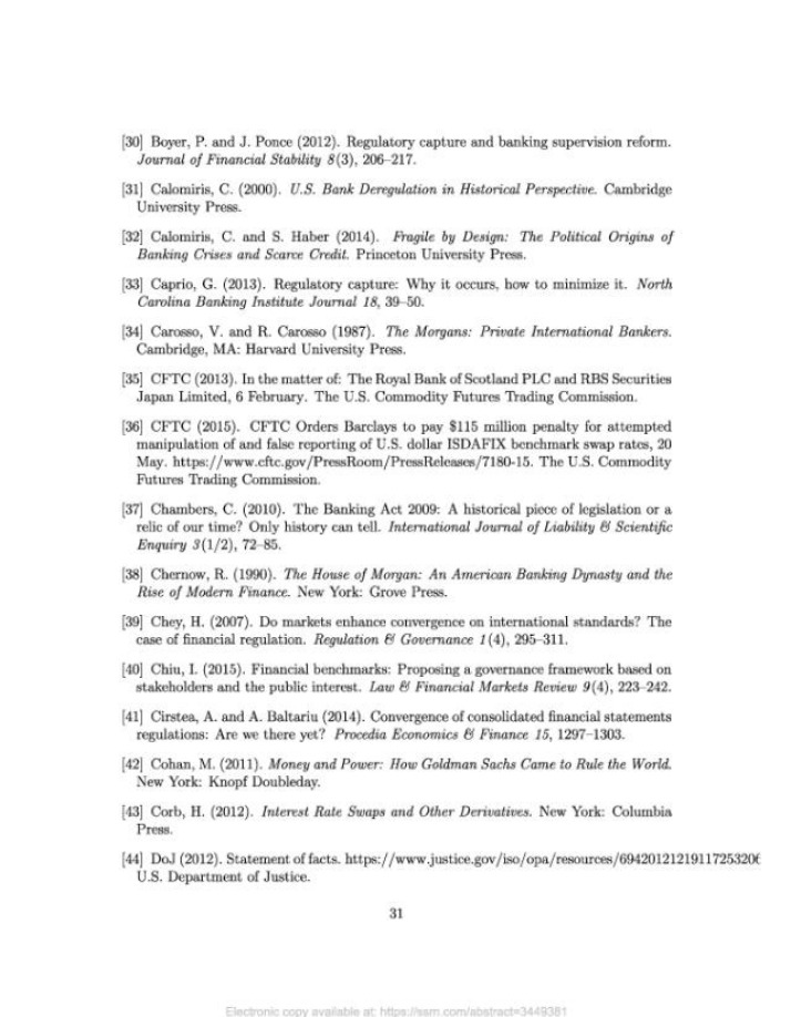Financial Regulation in Banking - Literature Review