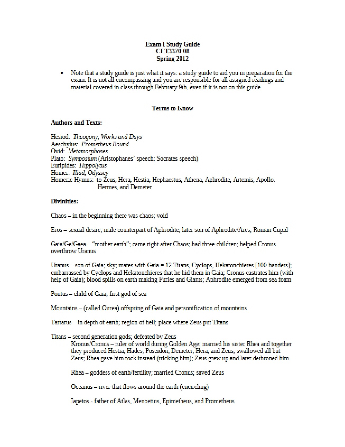 Initial Examination