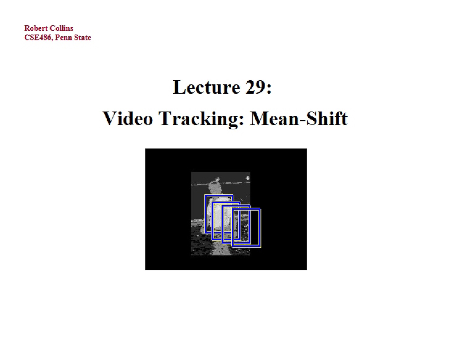 Mean-Shift Video Tracking