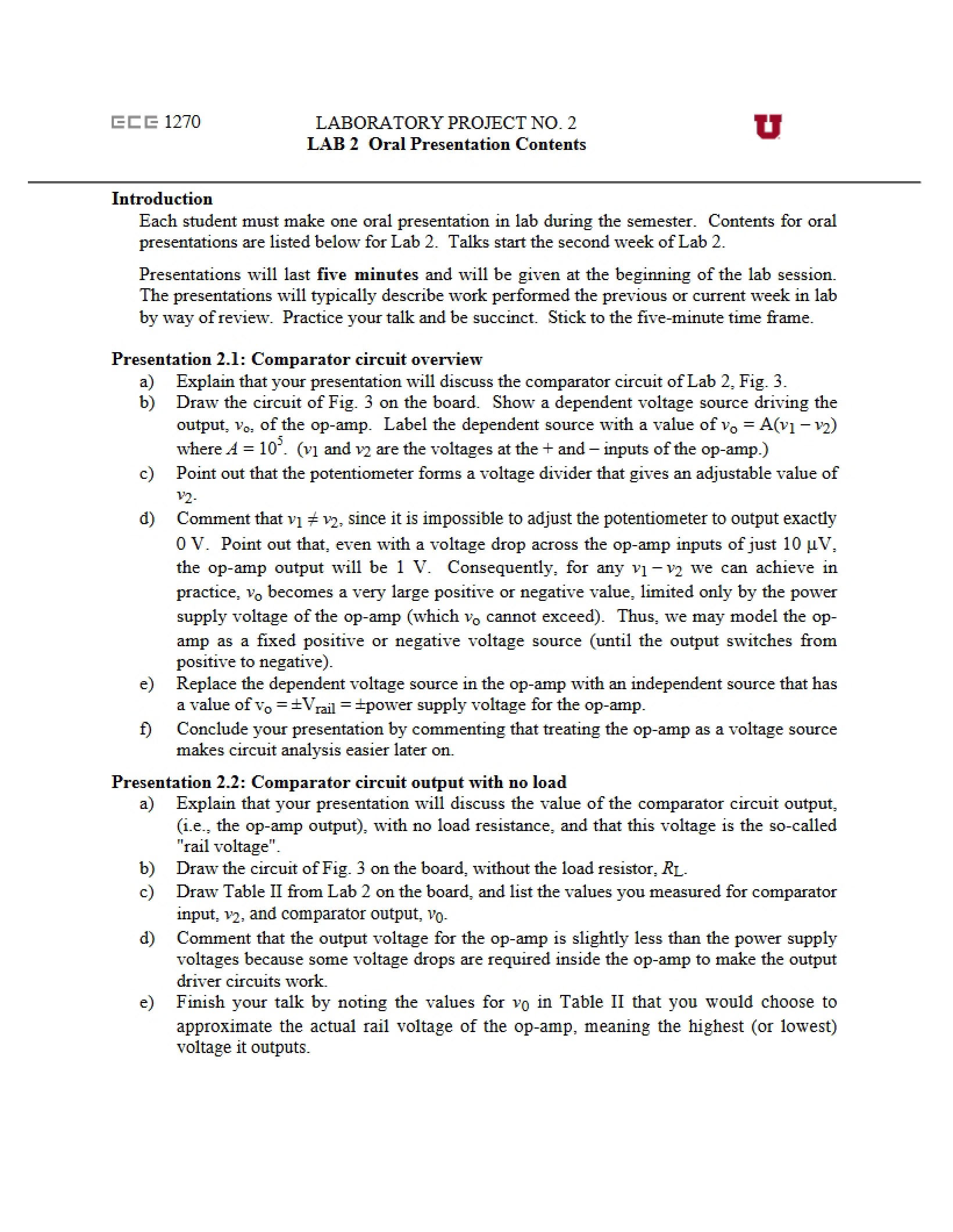 Oral Presentation Guidelines (Lab 2)