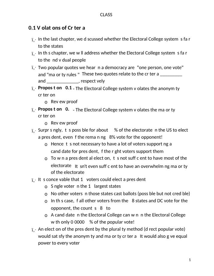 Analysis of Electoral College Criteria Violations