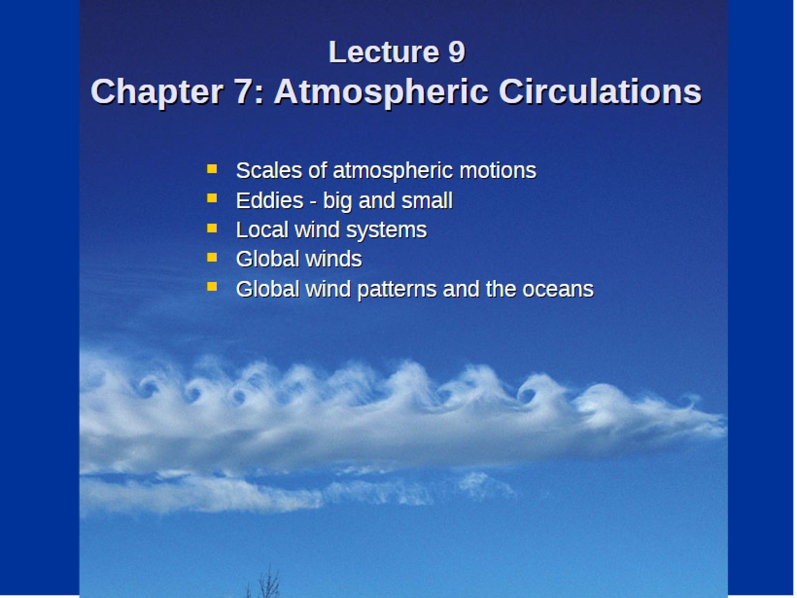 Circulations in the Atmosphere