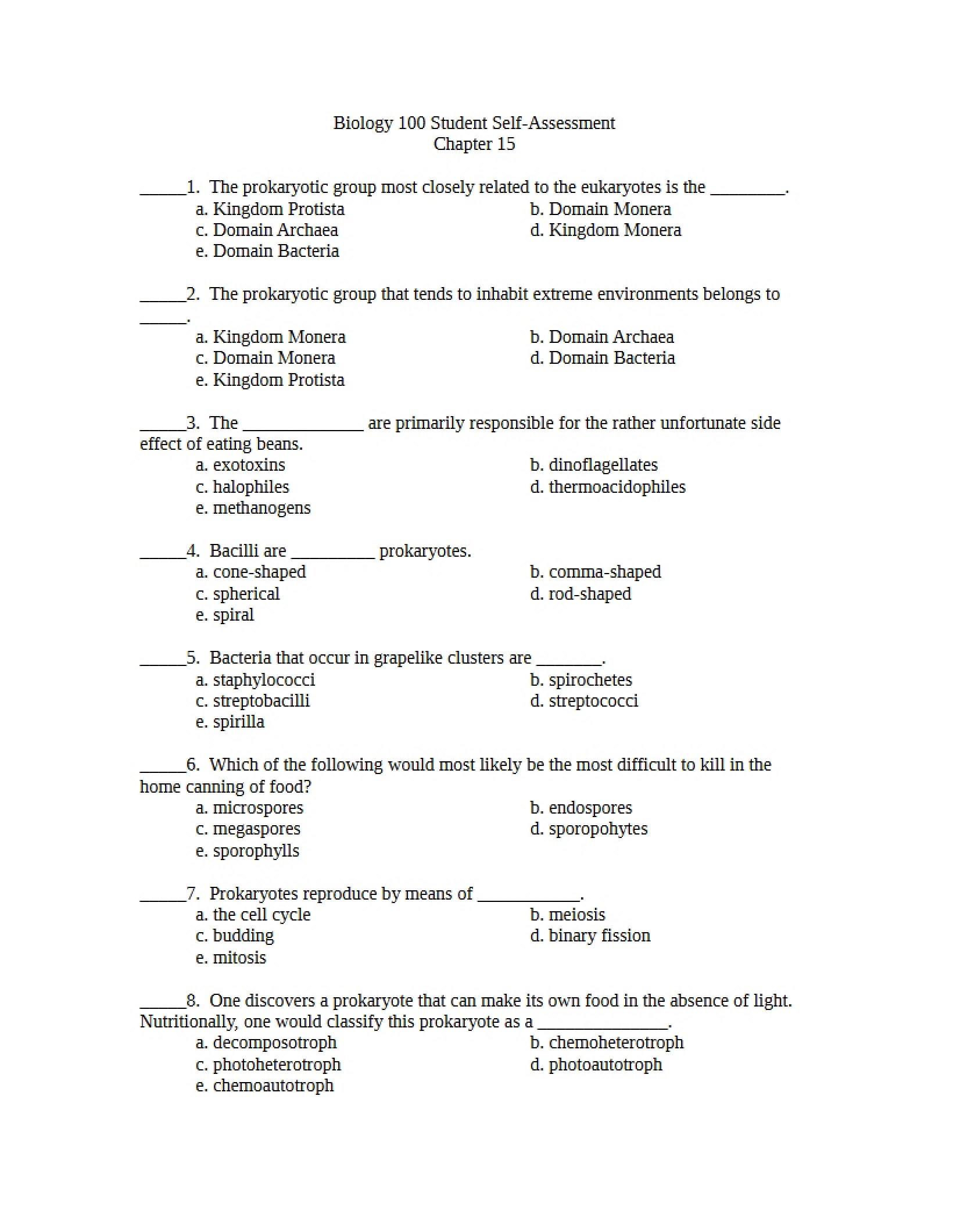 Biology Class Notes