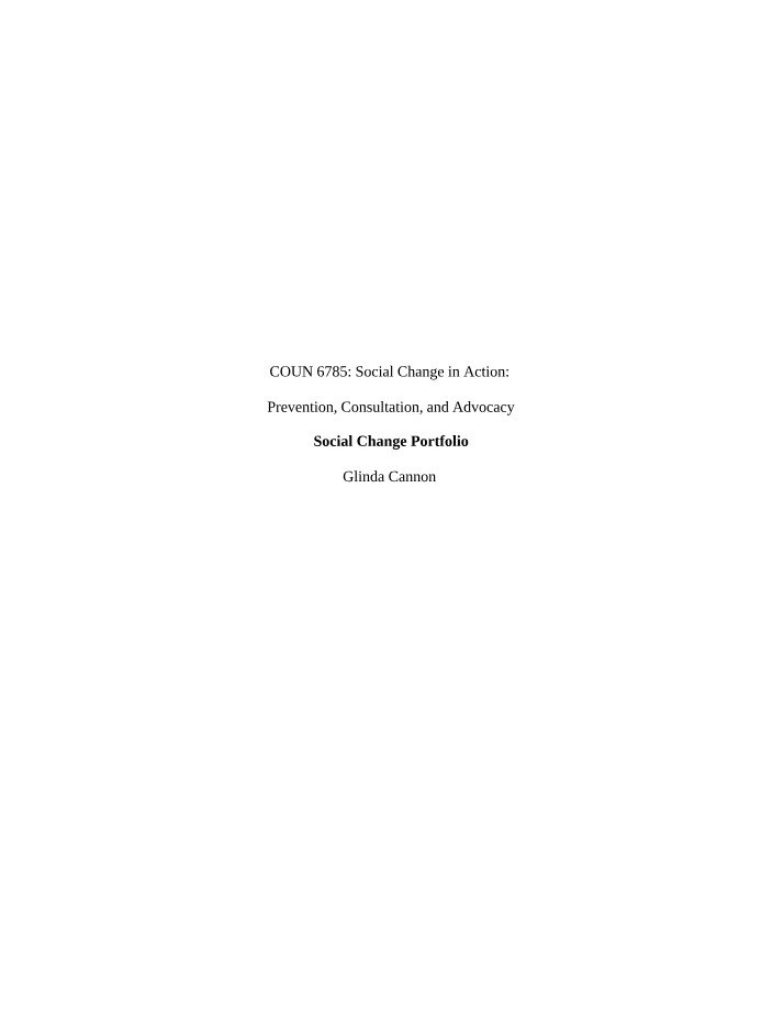 Social Change Portfolio Part 3