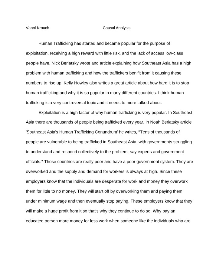 Exploitation and the Complex Reality of Human Trafficking