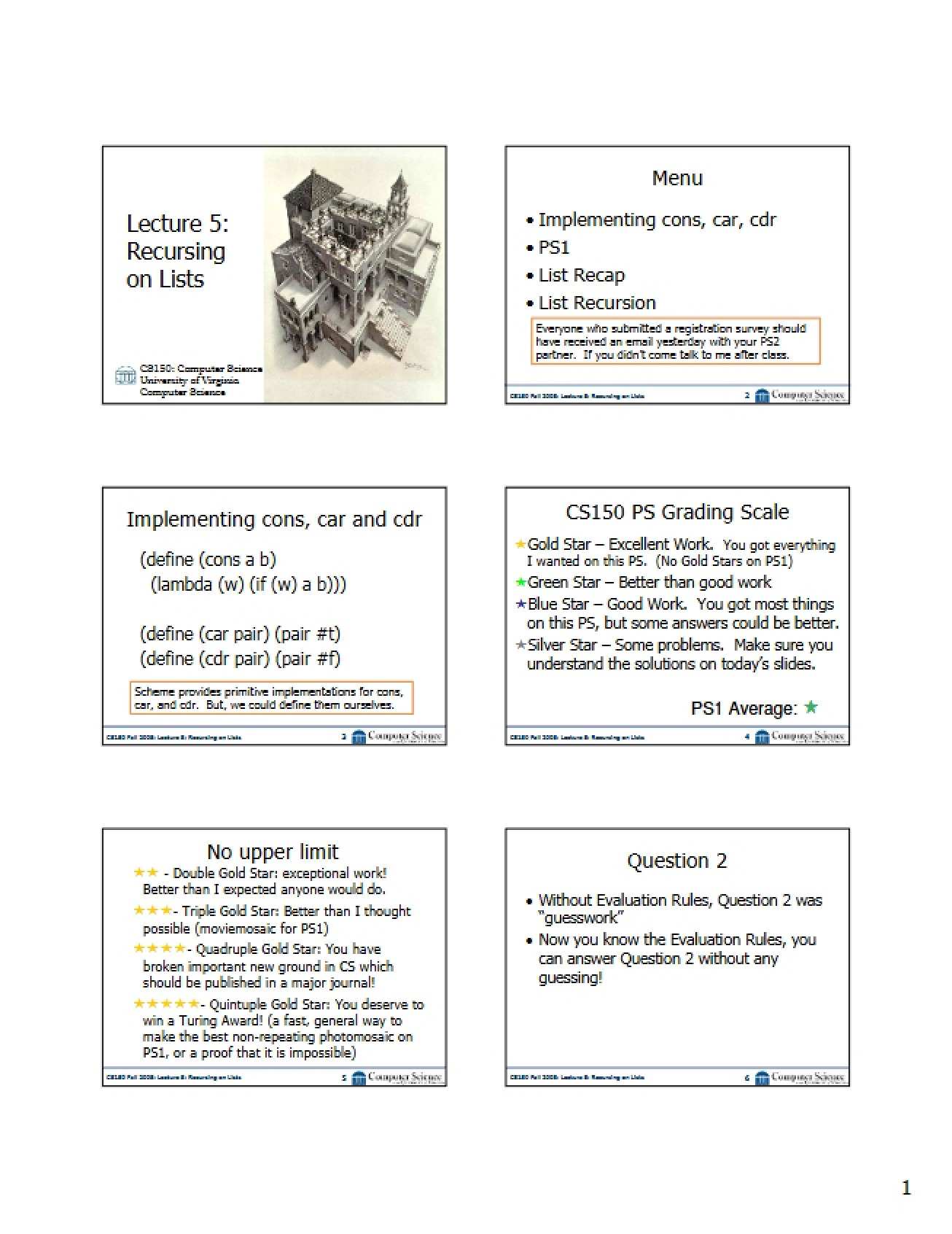 List Recursion (Lecture 5)