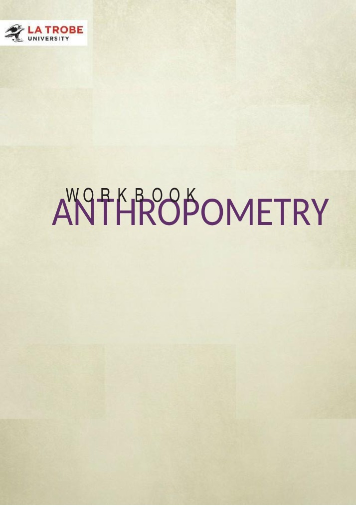 Anthropometry - Workbook 6