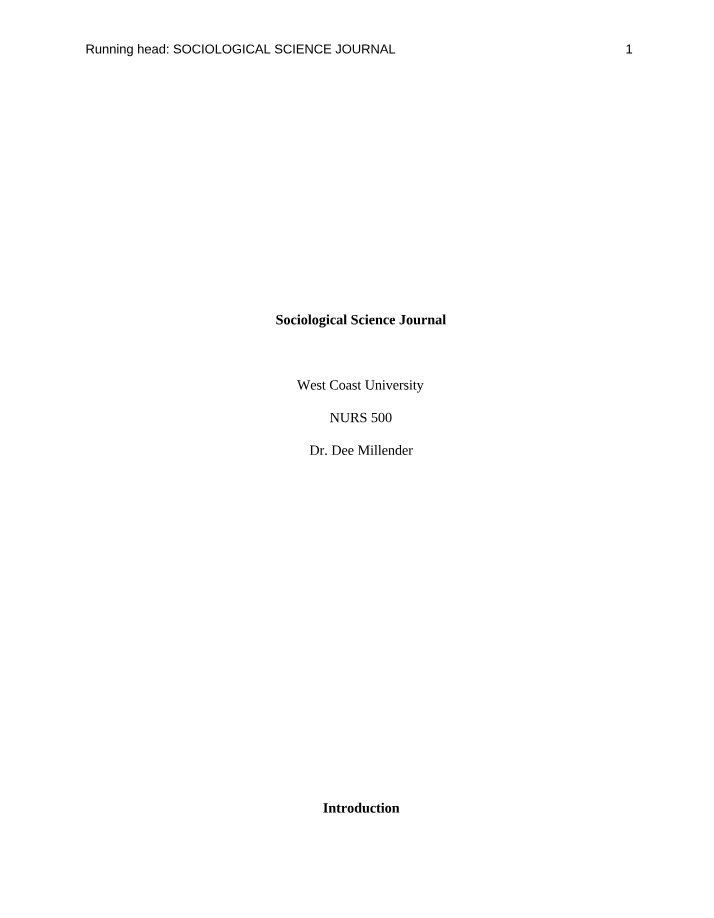 Sociological Science Theory - Understanding the Impact