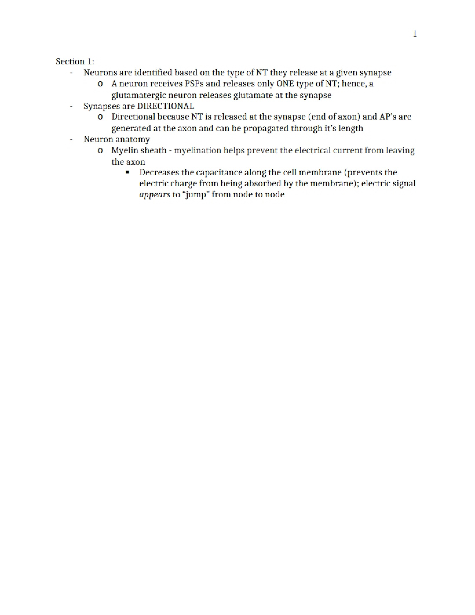 Neuronal Function