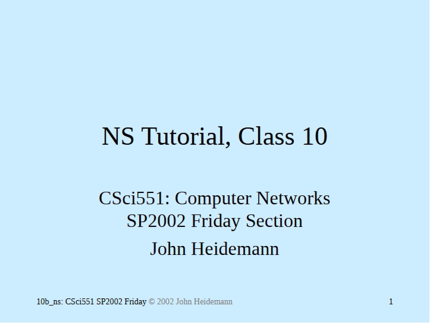 Tutorial for NS