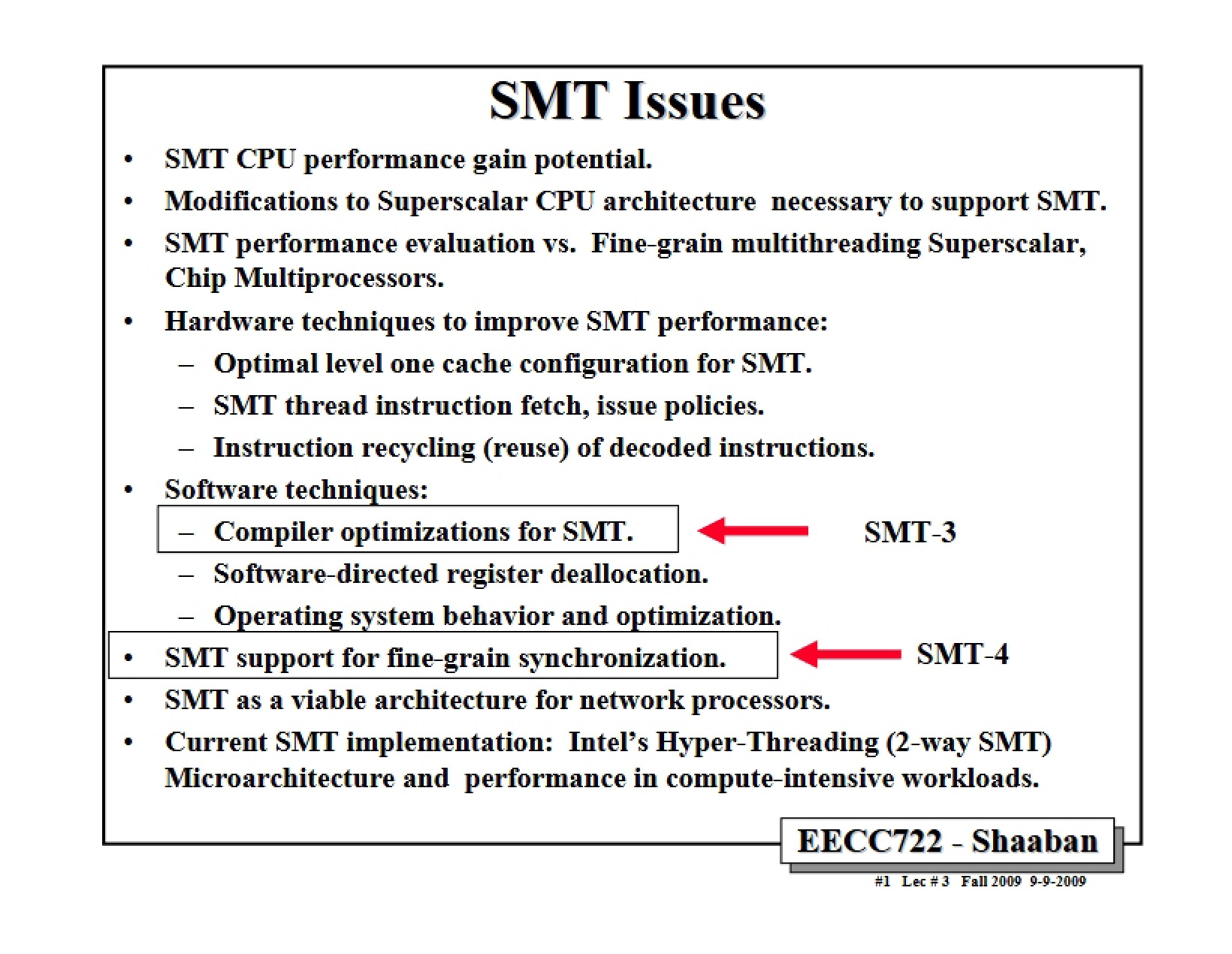 Notes on Advanced Computer Architecture