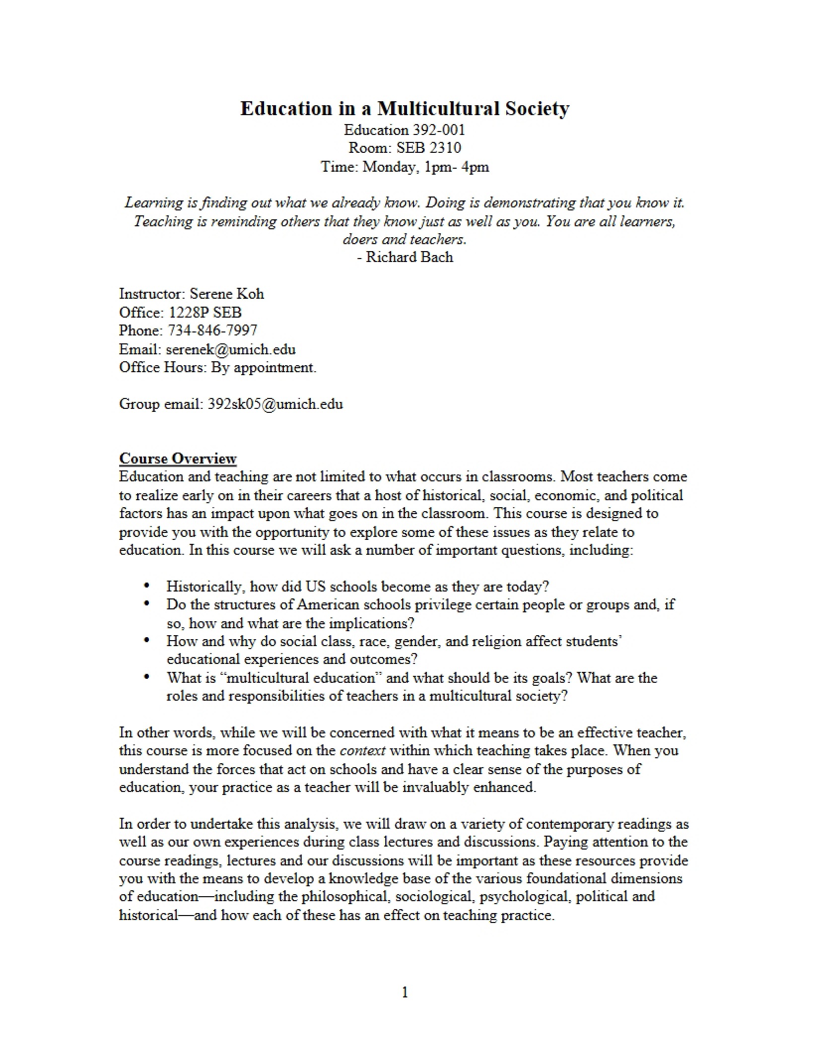 Syllabus EDUC 392