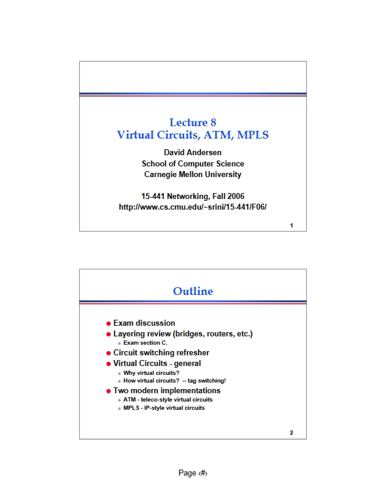 Lecture Notes 15