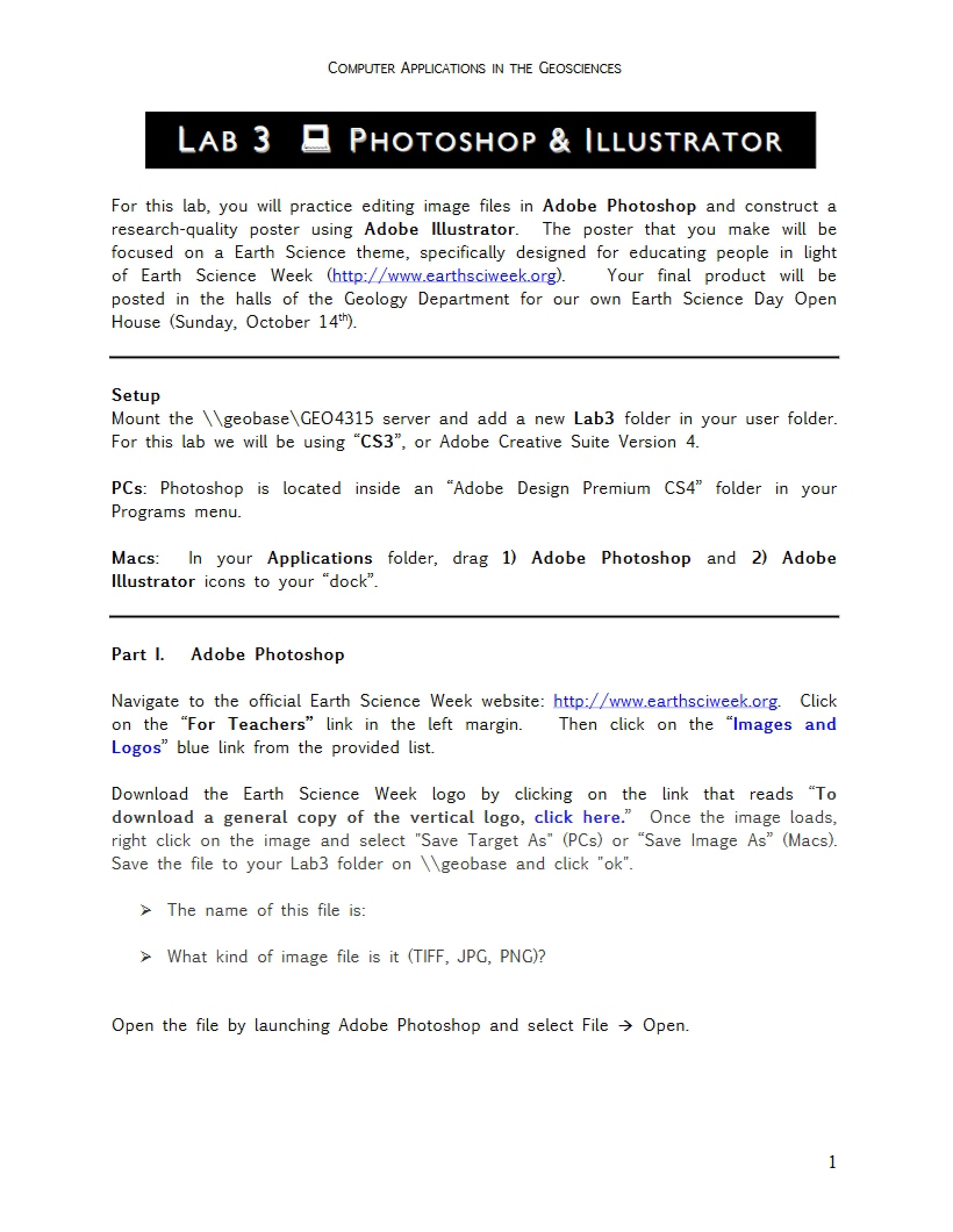 Illustrator and Photoshop Lab Three