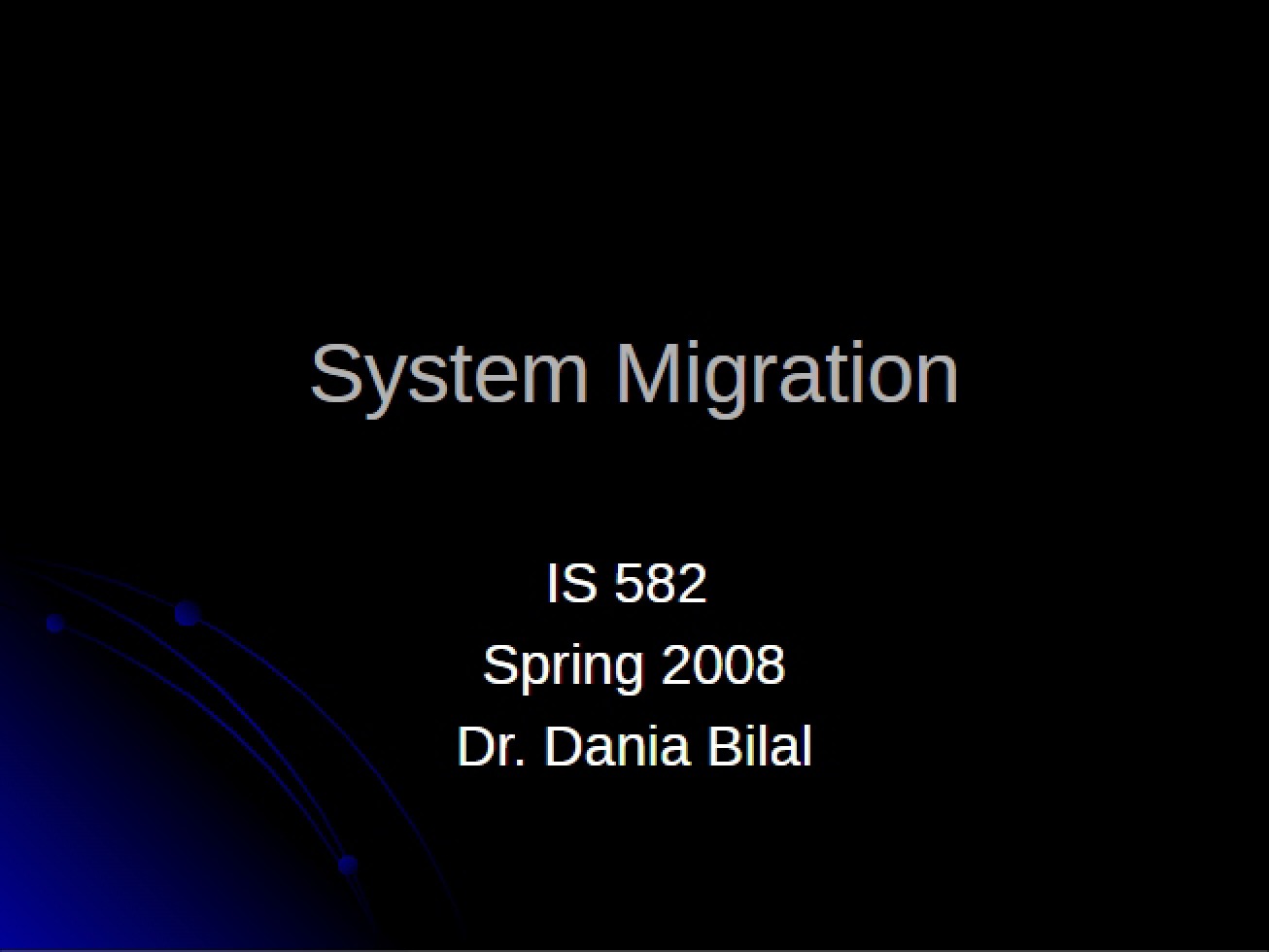 Migration of Systems