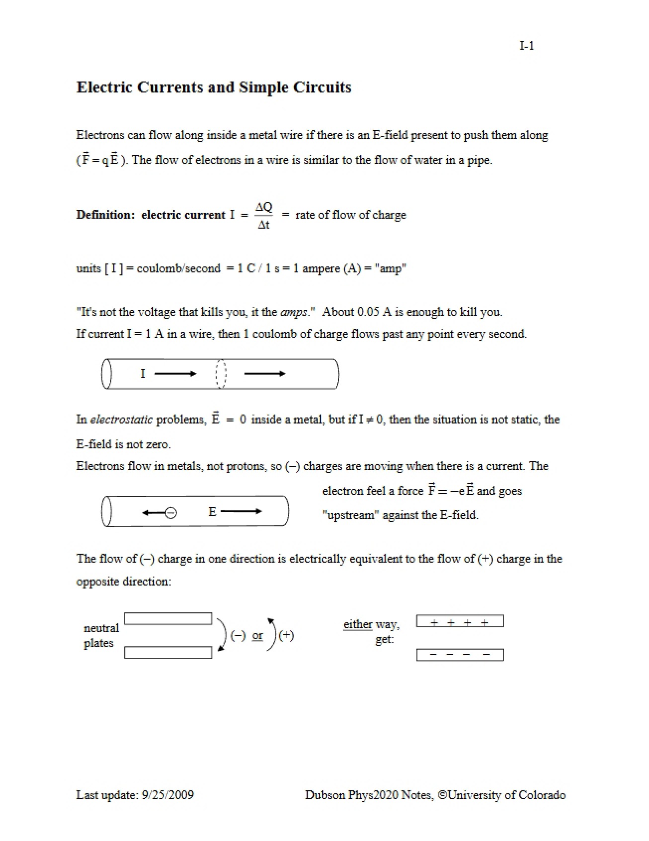 Overview of Electric Current