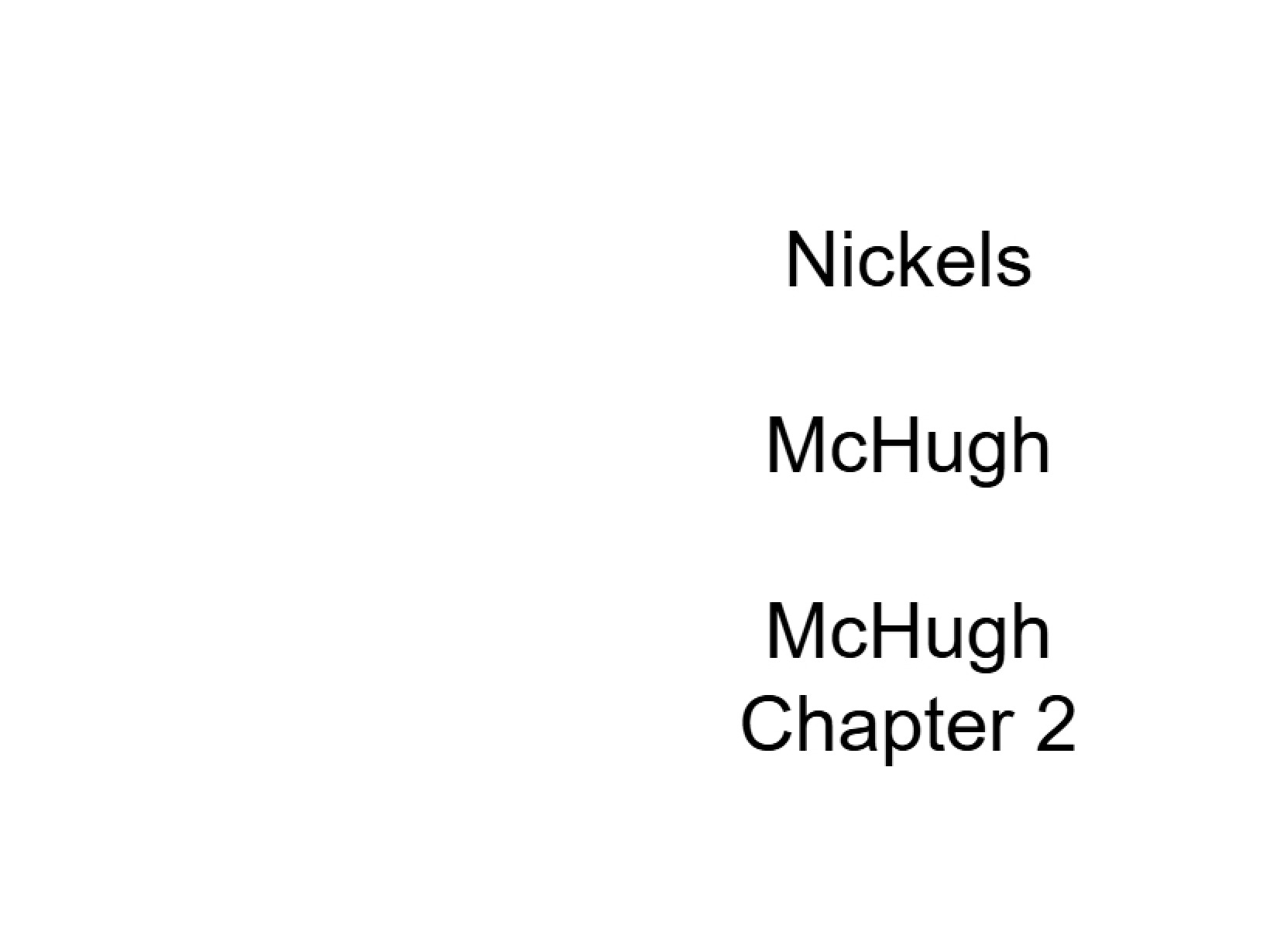 Second Chapter