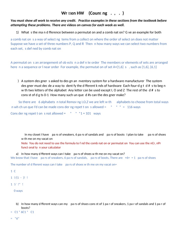 Written HW 4 (Sections 3.2, 3.3)