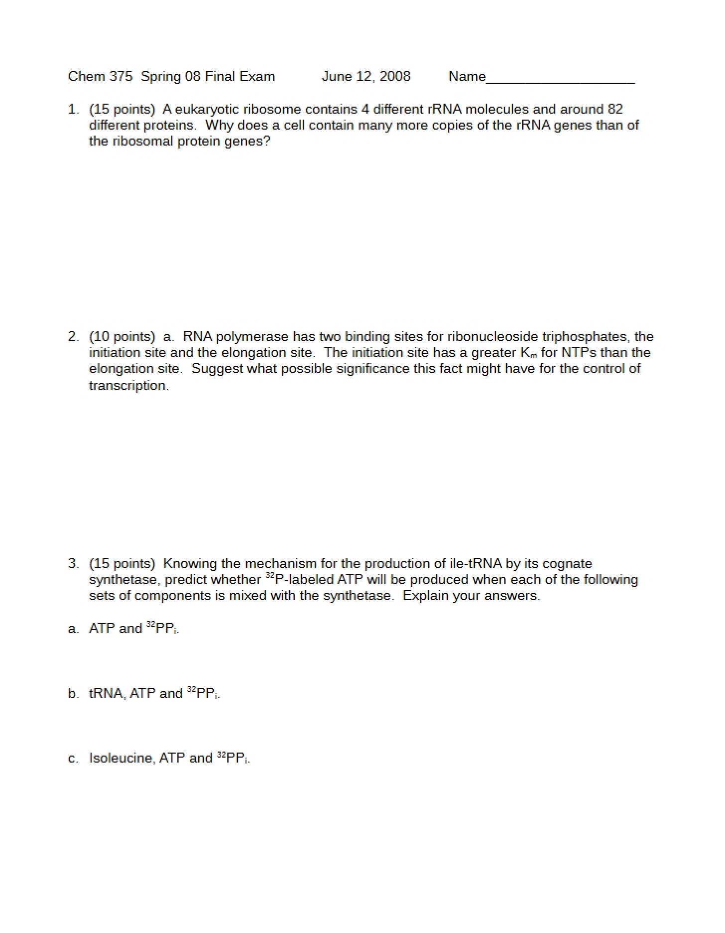 Course Final Examination
