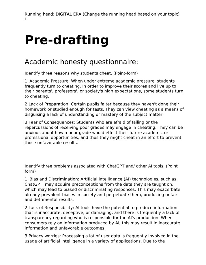 Academic Integrity and AI Tools - Student Insights