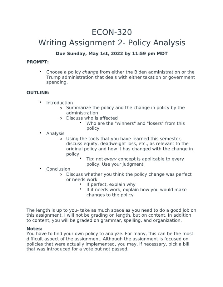 Policy Writing Guide