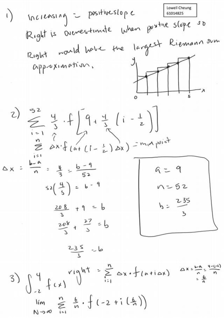 MATH 105 Midterm 2 Review