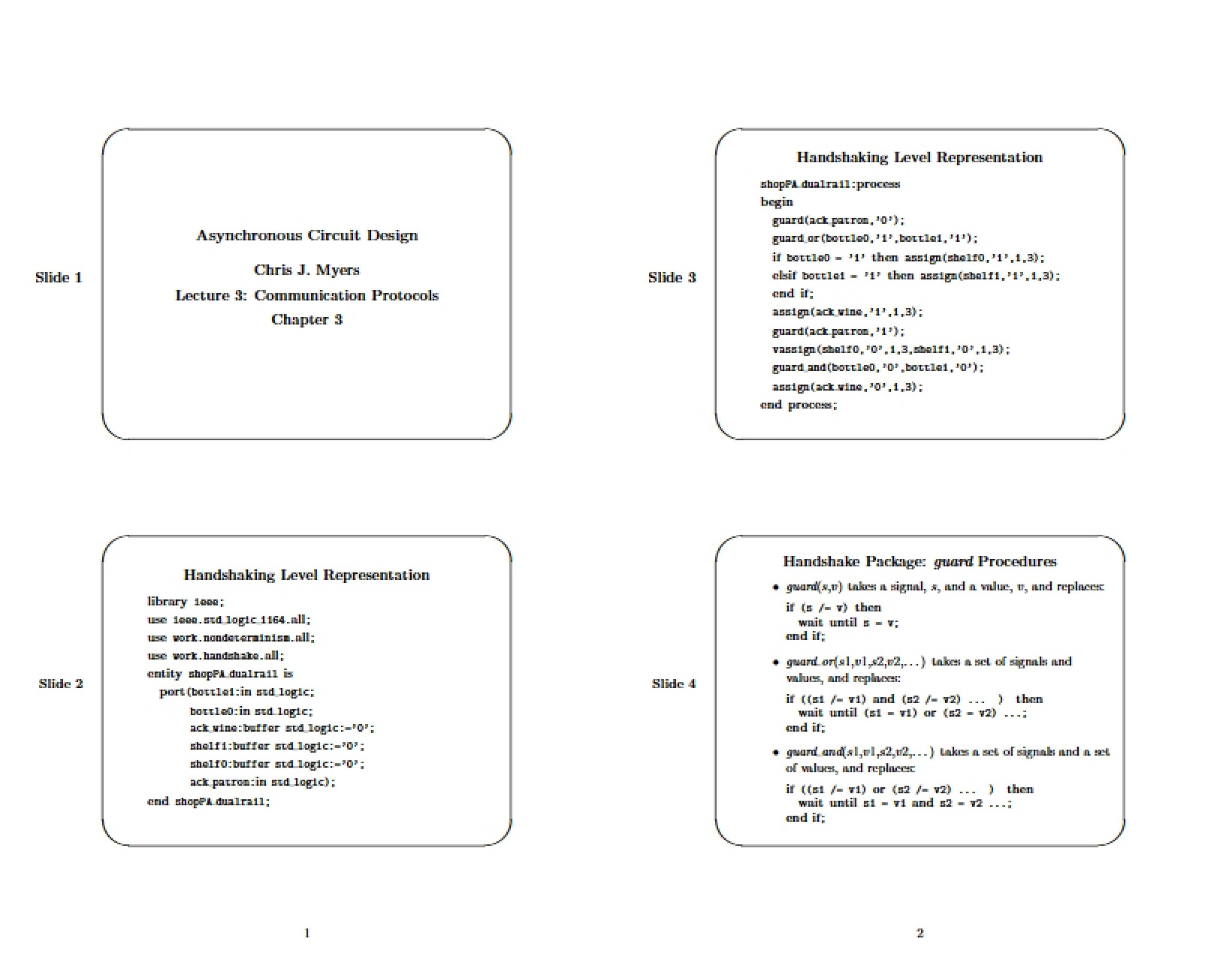 Standard Communication Protocols