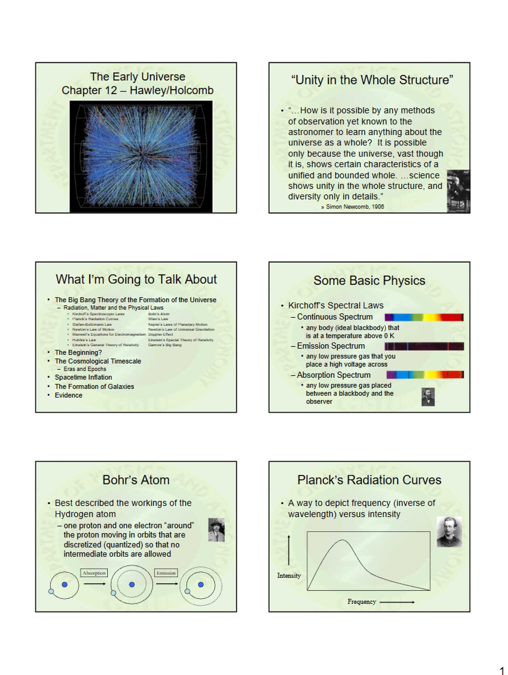 Universe in Early Stages