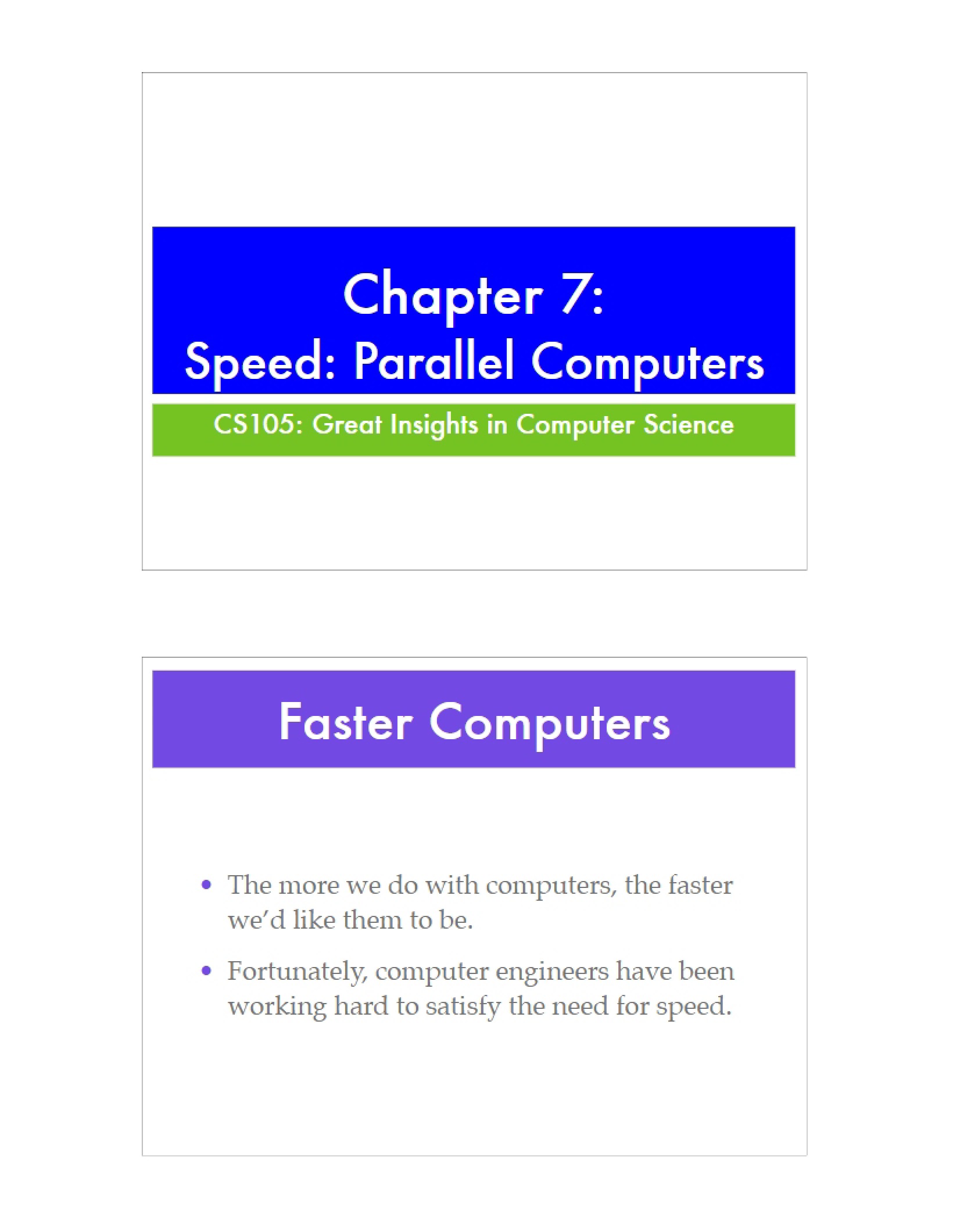 Computers in Parallel