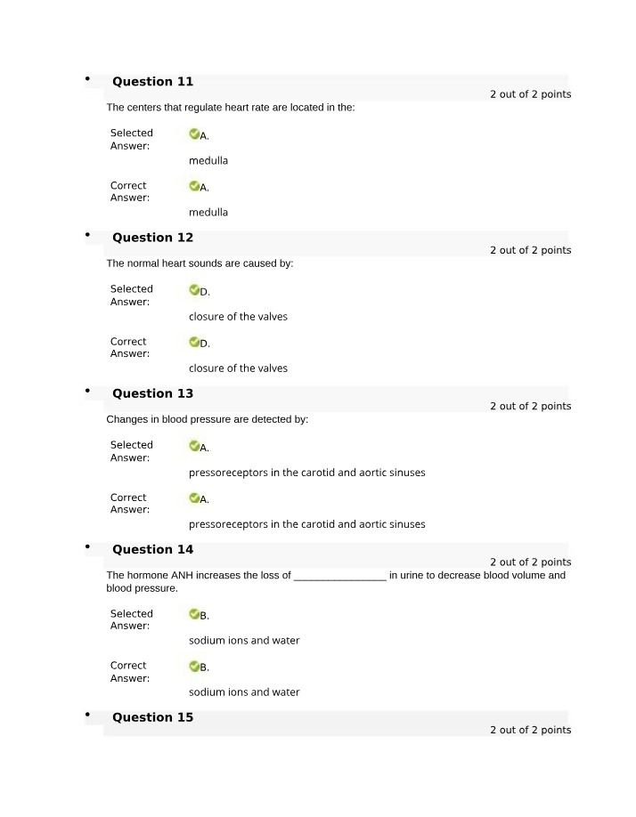 Heart Rate and Blood Pressure Regulation Centers