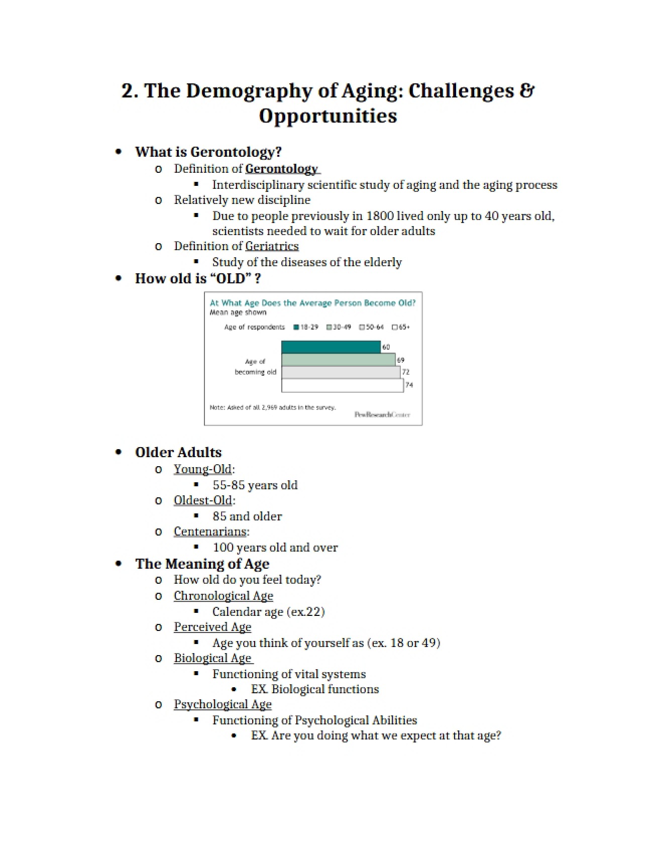 Demography of Aging Challenges and Opportunities