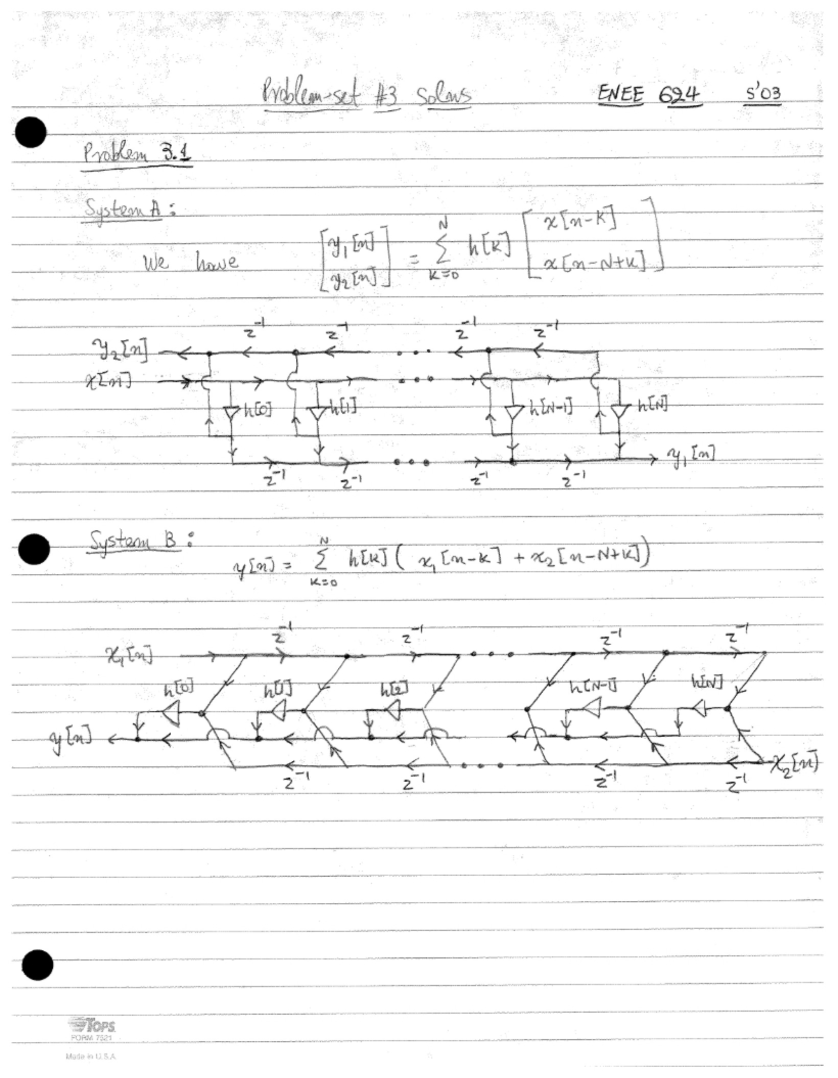 Solutions to Third Problem Set
