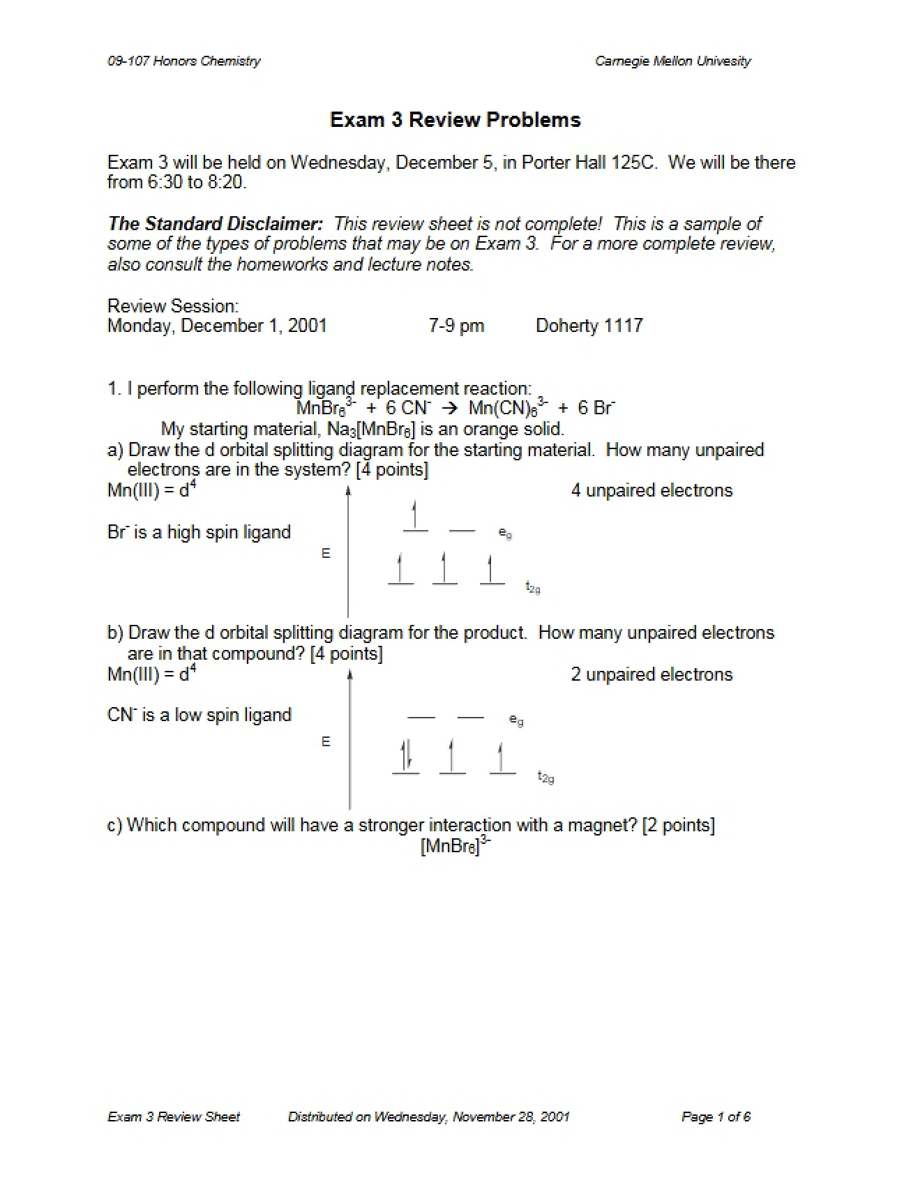 Second Examination