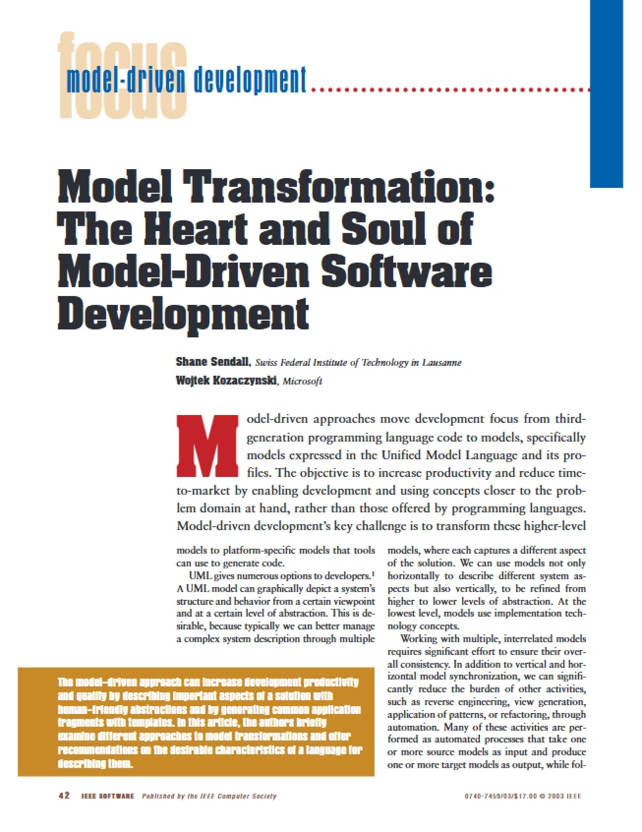Notes for Study - Model-Integrated Computing