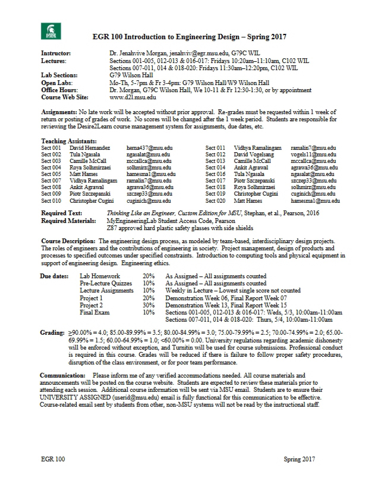 Spring 2017 Syllabus
