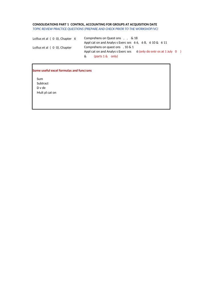 Topic 2 Part 1 - Practice Questions and Answers