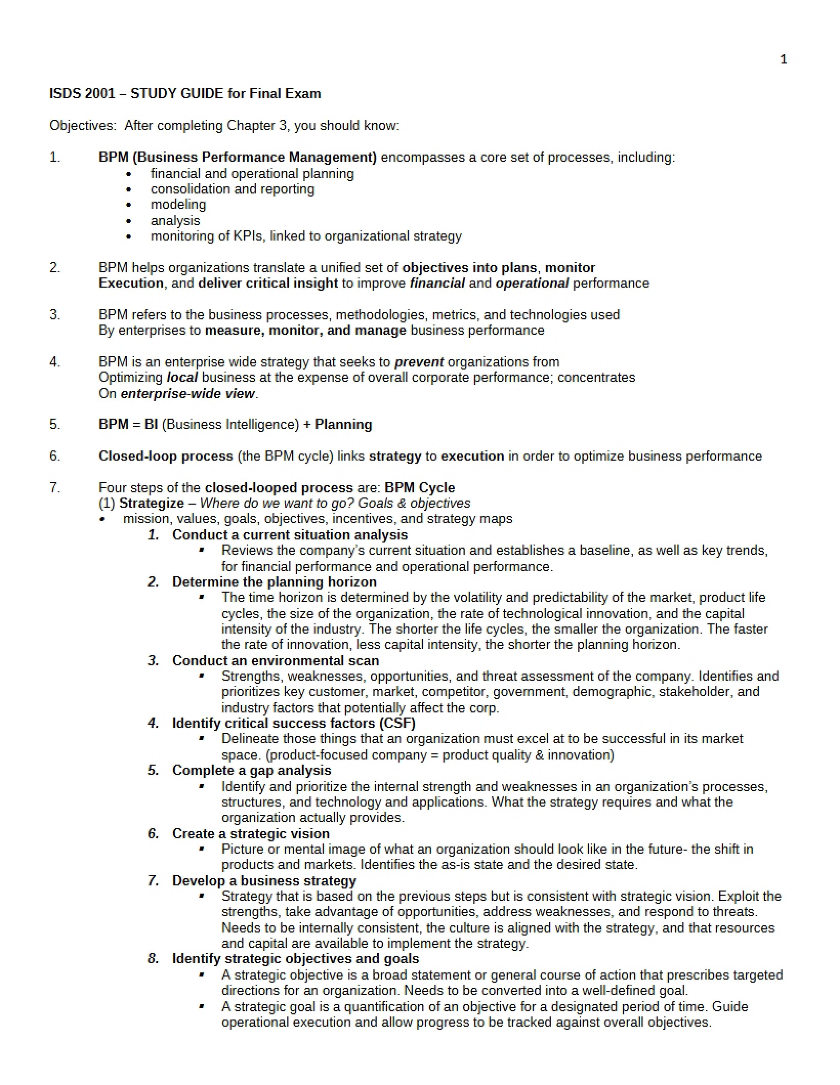 Final Exam Study Guide