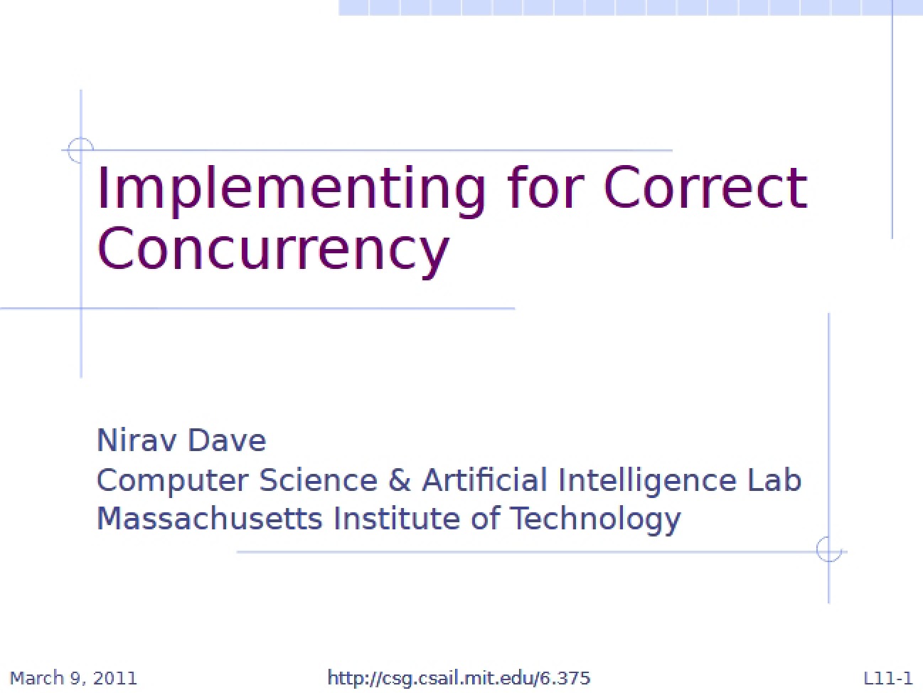 Correct Concurrency Implementation