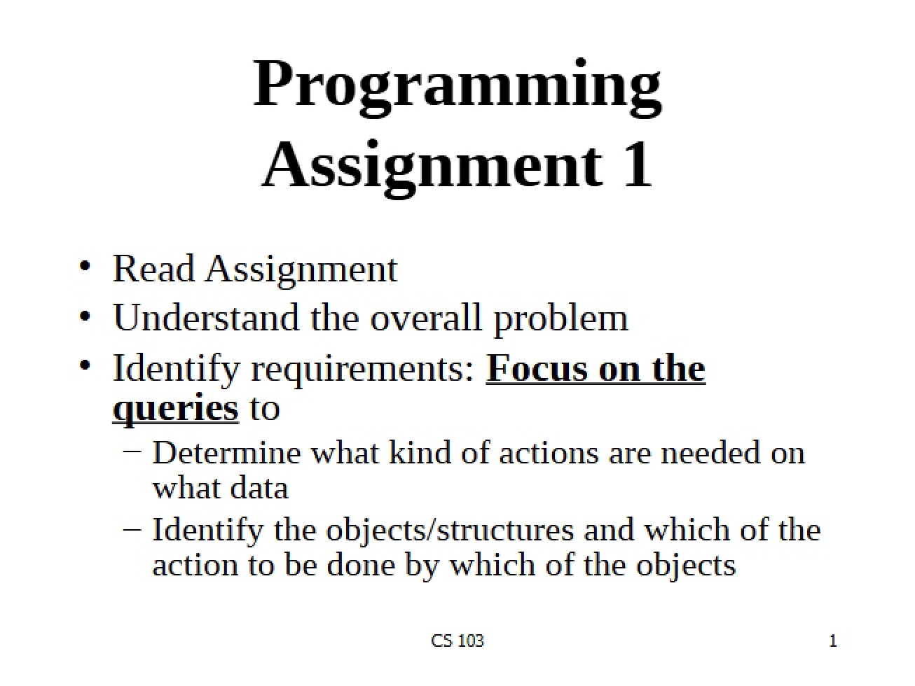 Programming Assignment 1